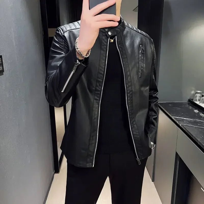 Adrien™ | Elegantna uska kožna jakna - nadiazagreb