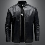 Alexandre™ | Elegant Men's Leather Biker Jacket - nadiazagreb