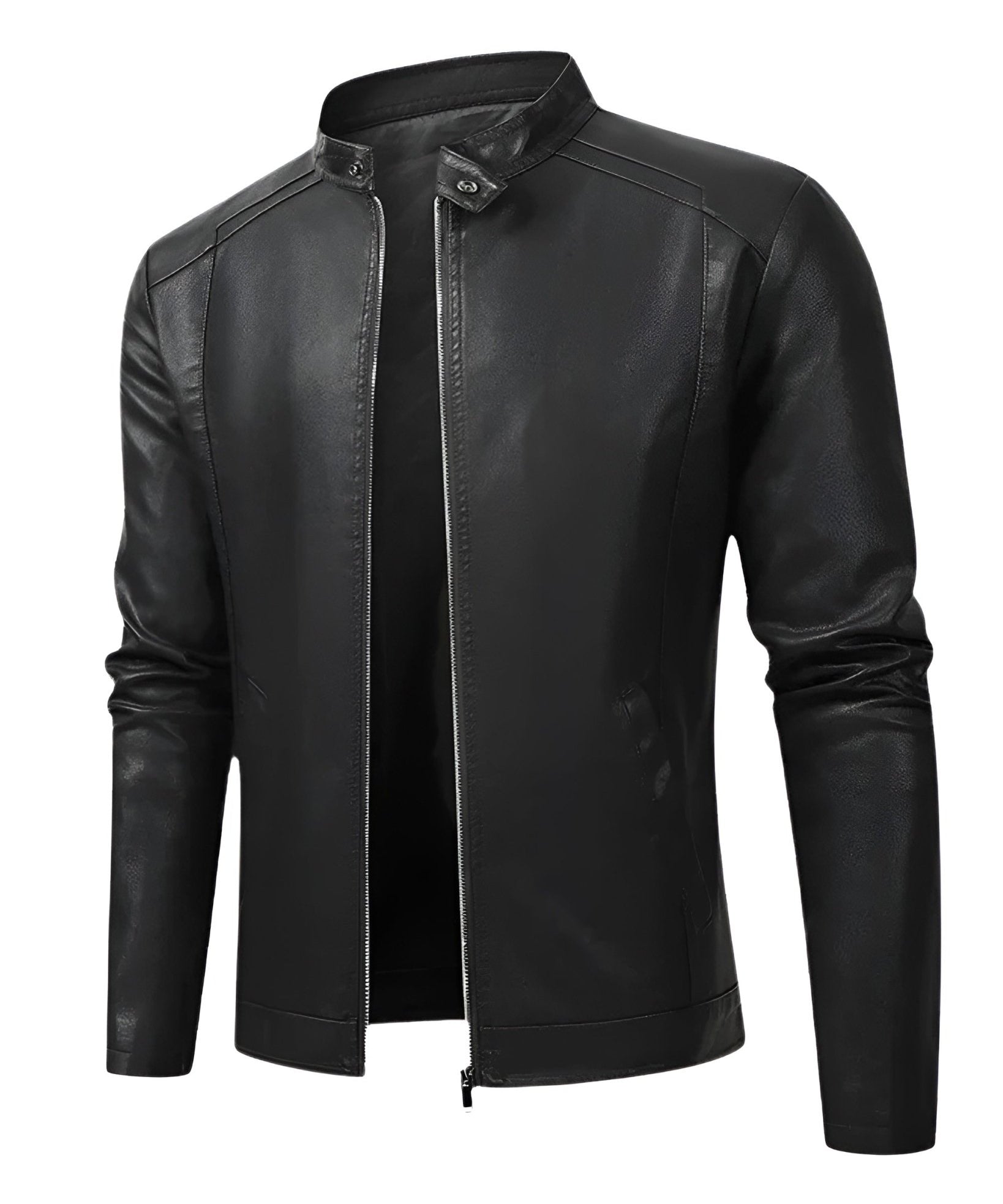 Alexandre™ | Elegant Men's Leather Biker Jacket - nadiazagreb