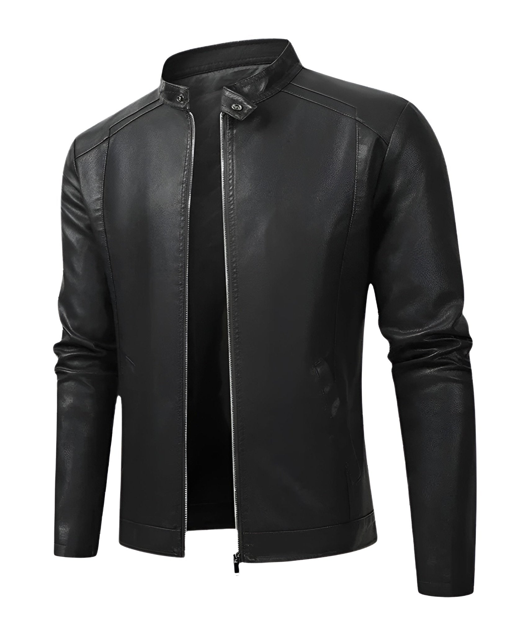 Alexandre™ | Elegant Men's Leather Biker Jacket - nadiazagreb