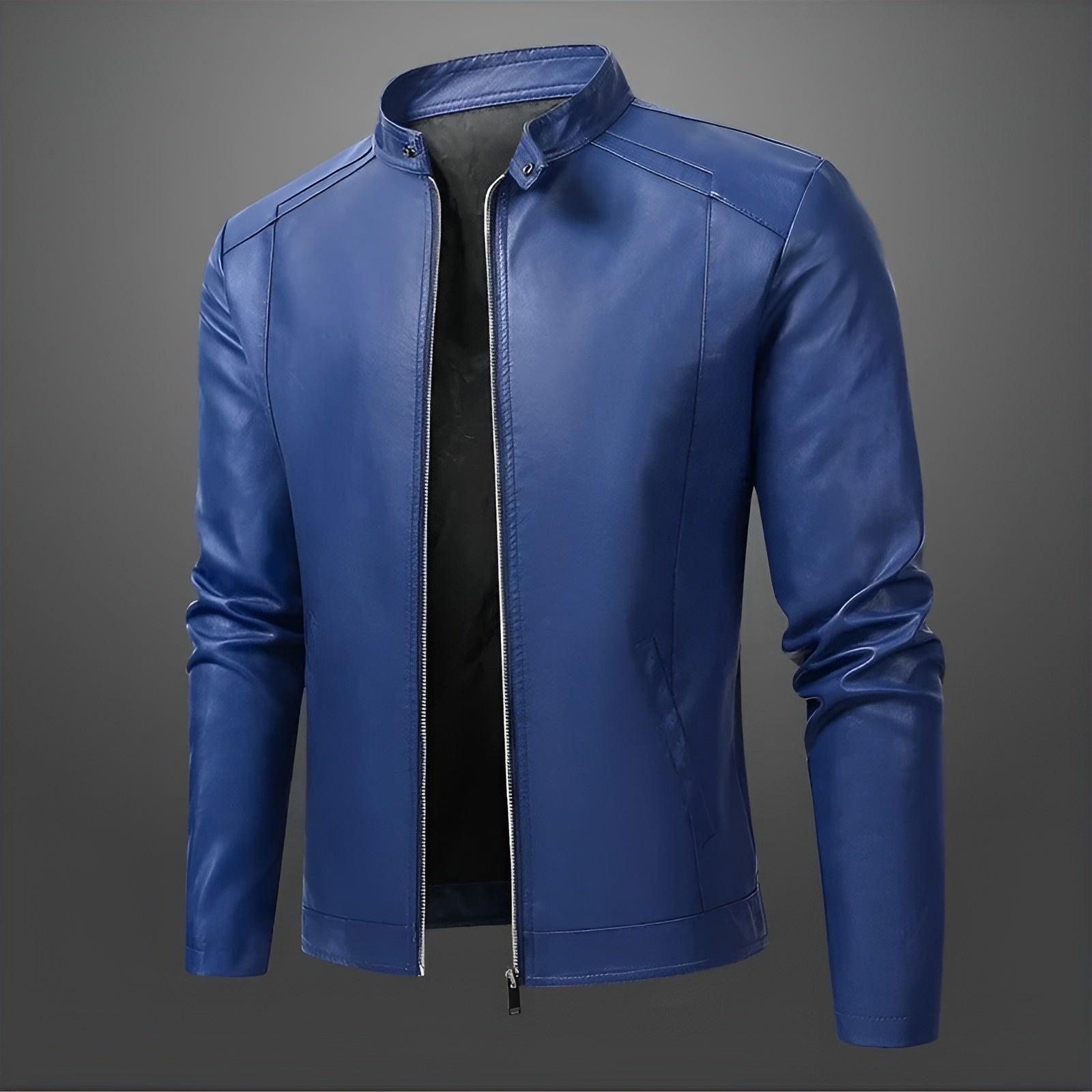 Alexandre™ | Elegant Men's Leather Biker Jacket - nadiazagreb