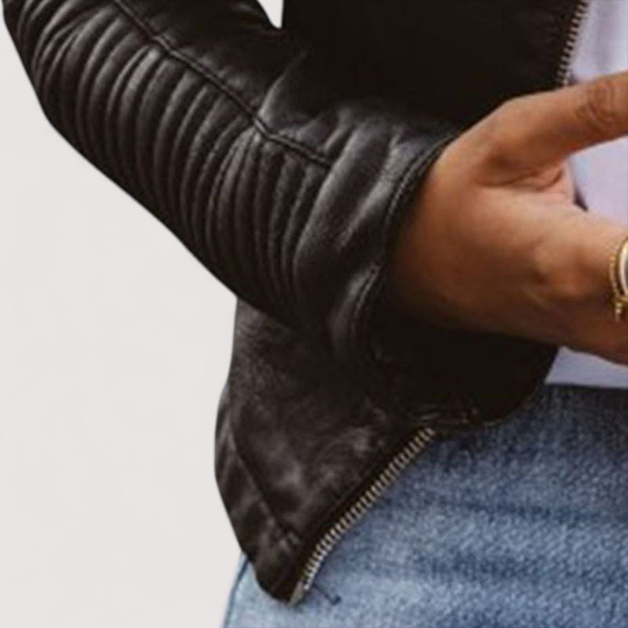 Anais™ | Elegant Leather Jacket - nadiazagreb
