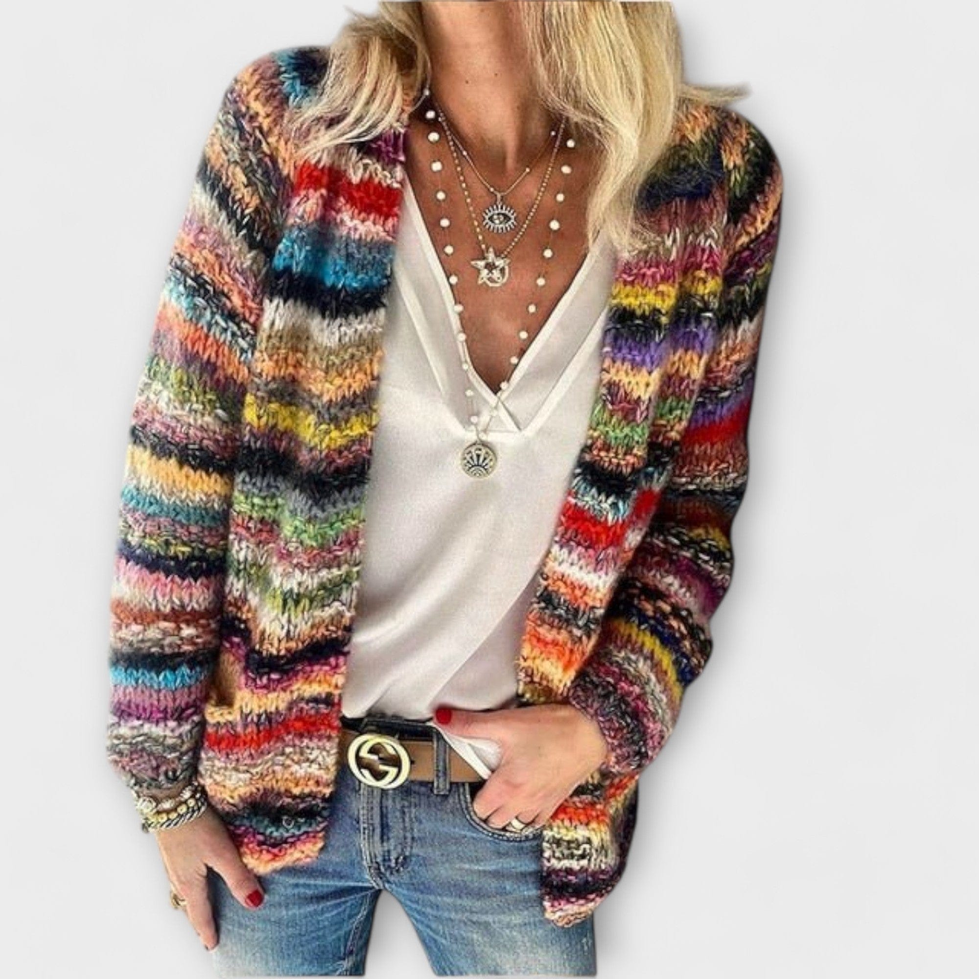 Birgitte™ | Vibrant and Cozy Knitted Jacket - nadiazagreb