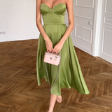 Liora™ | Elegant Midi Dress Without Straps