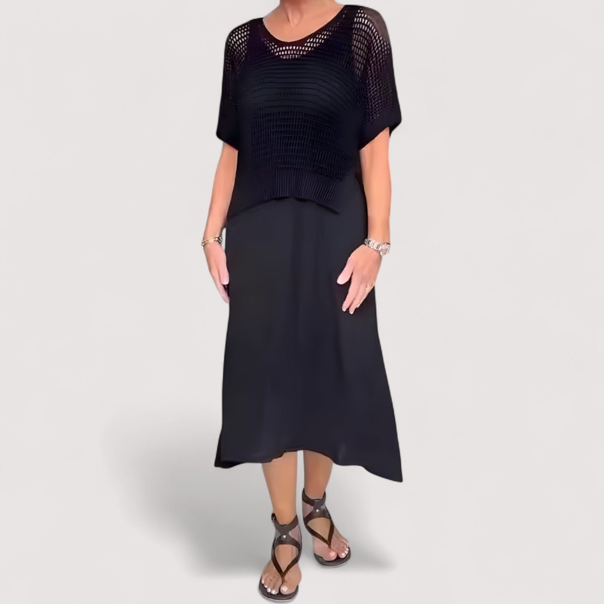 Claudia™ | Ljetna haljina s pletenim topom - nadiazagreb