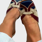 Vynelle | Tri-Color Slip-On Ballet Flats