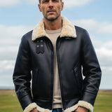 Dorian™ | L’Aviateur: Kožna jakna s krznenim detaljima - nadiazagreb