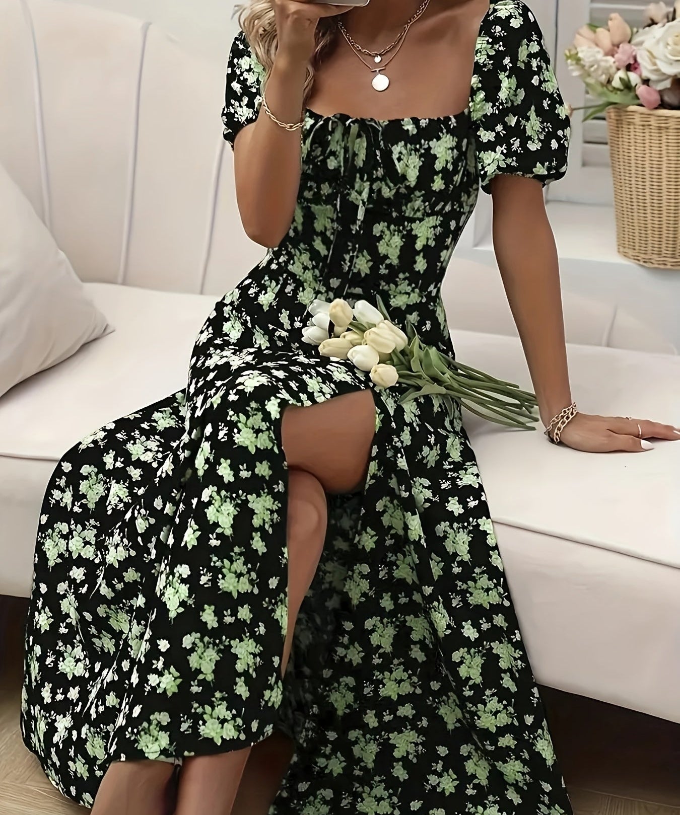 La Scintilla | Elegantna Haljina s Cvjetnim Uzorkom Chloé