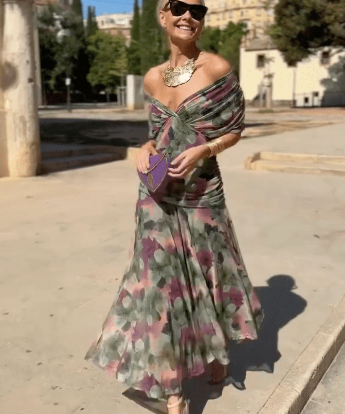 Eloria | Elegantna duga haljina za žene s cvjetnim motivom - nadiazagreb