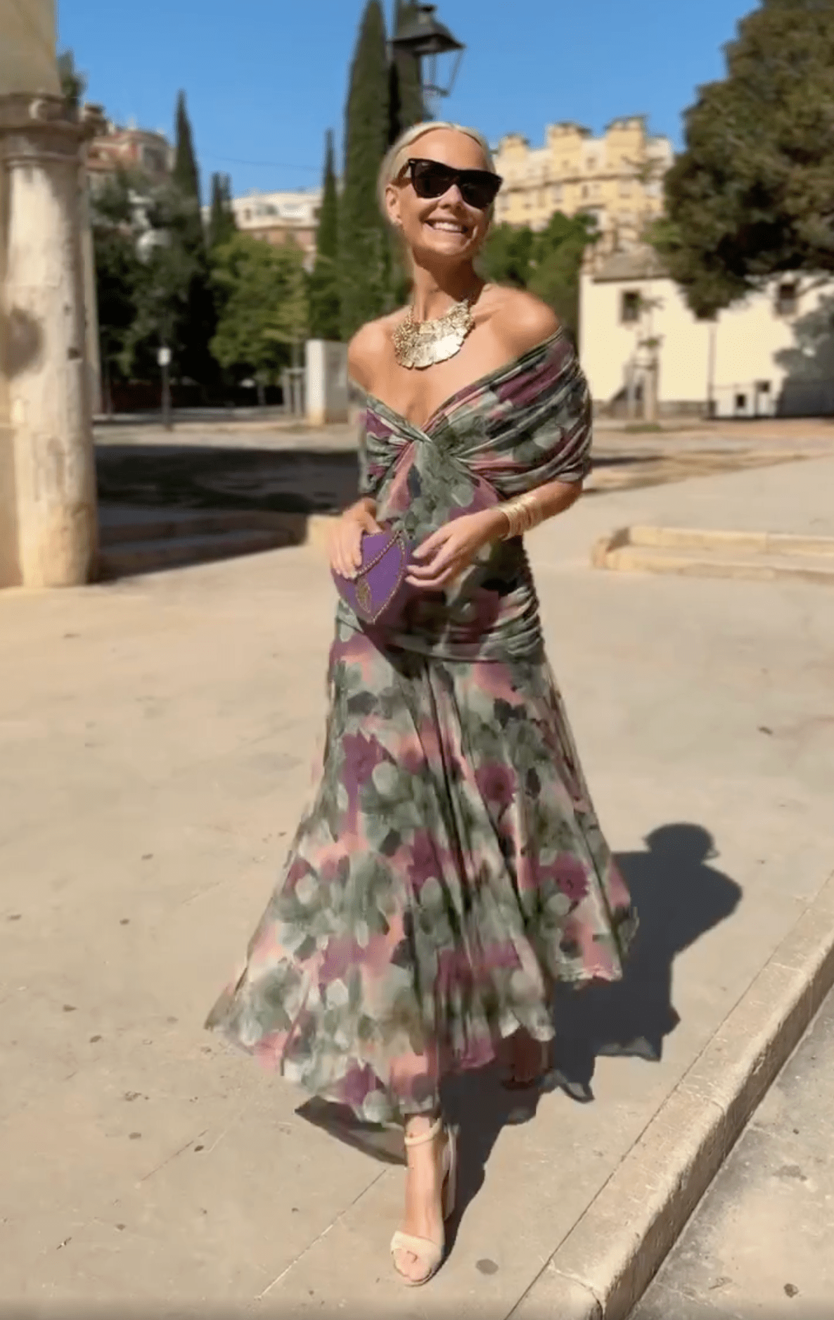 Eloria | Elegantna duga haljina za žene s cvjetnim motivom - nadiazagreb