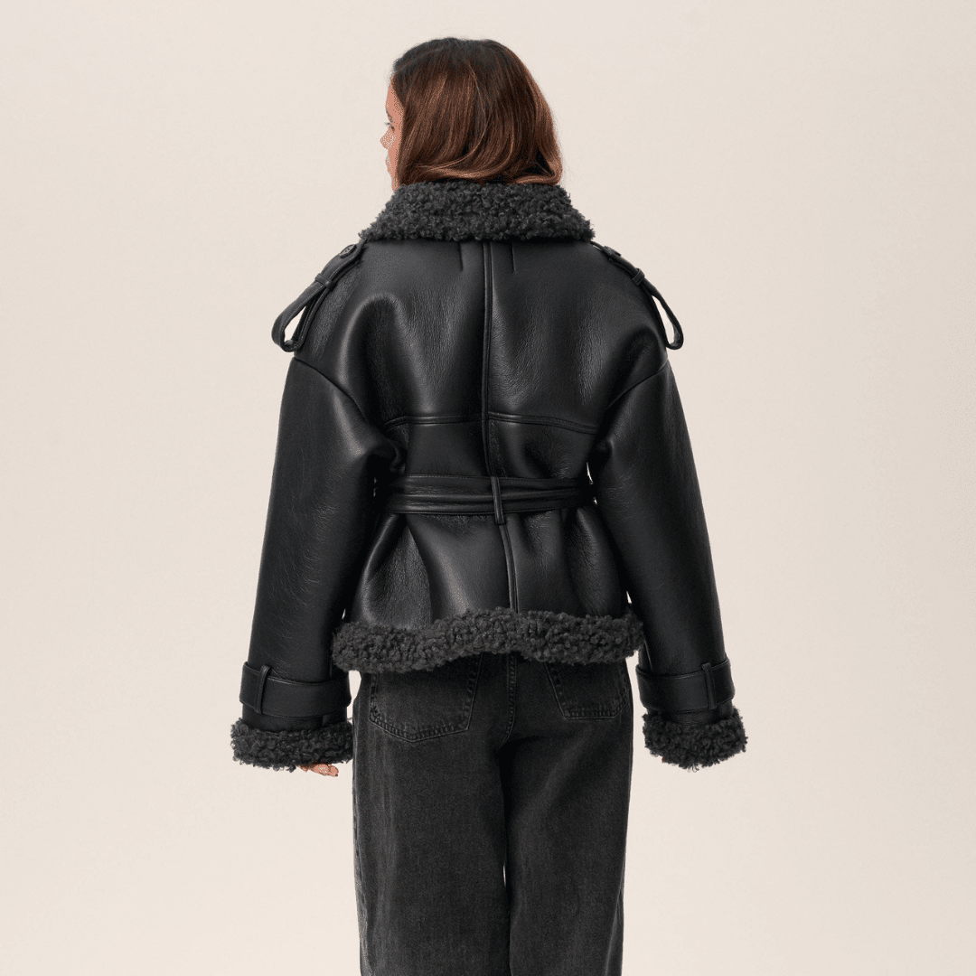 Elvira™ | Shearling Kaput s Pojasom - nadiazagreb