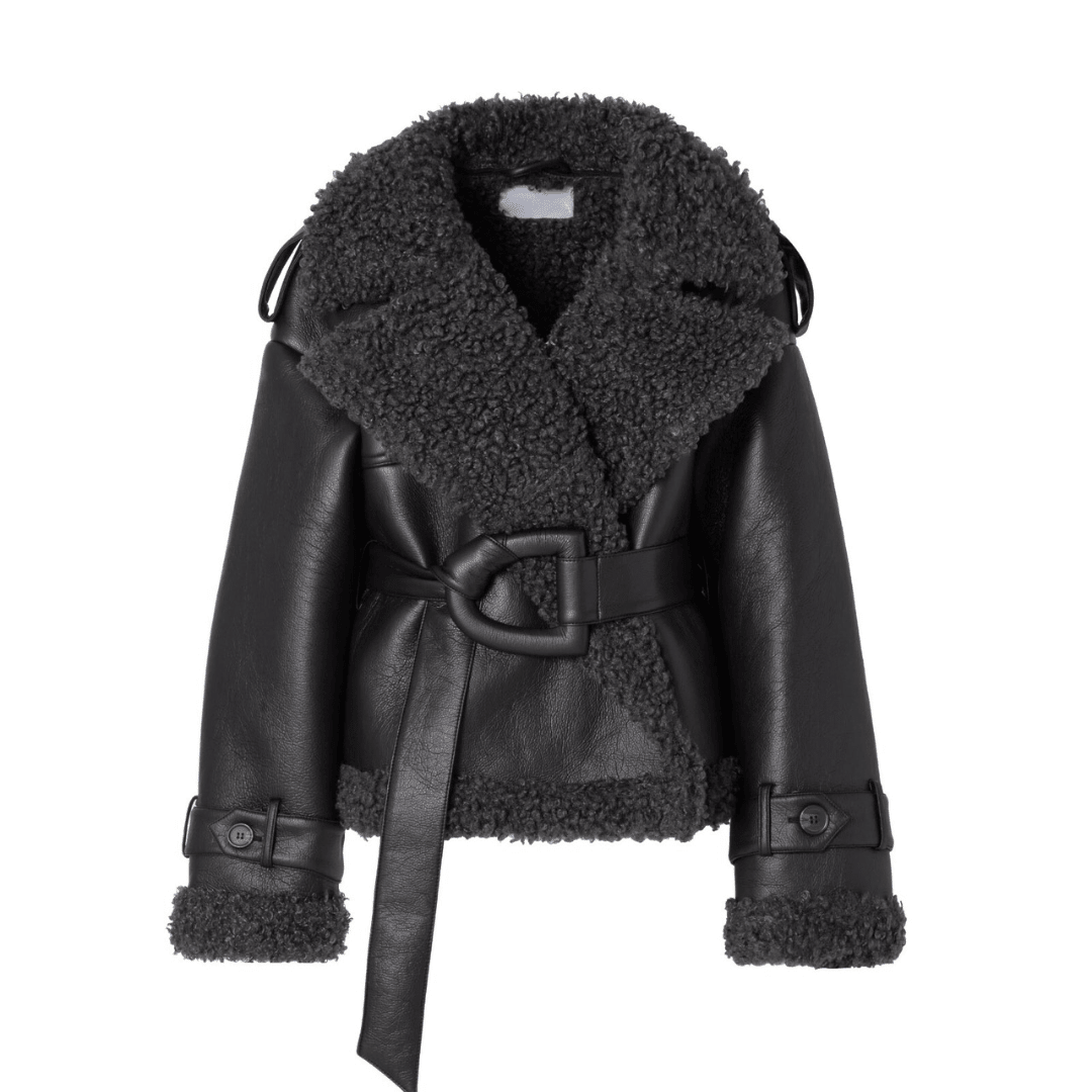 Elvira™ | Shearling Kaput s Pojasom - nadiazagreb