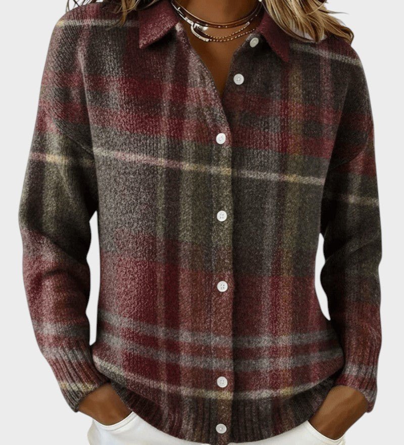 Emily – Checked Knit Blouse - nadiazagreb