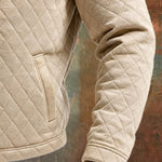 Filip | BEIGE PUFFER JACKET WITH LEATHER ACCENTS - nadiazagreb