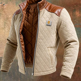 Filip | BEIGE PUFFER JACKET WITH LEATHER ACCENTS - nadiazagreb