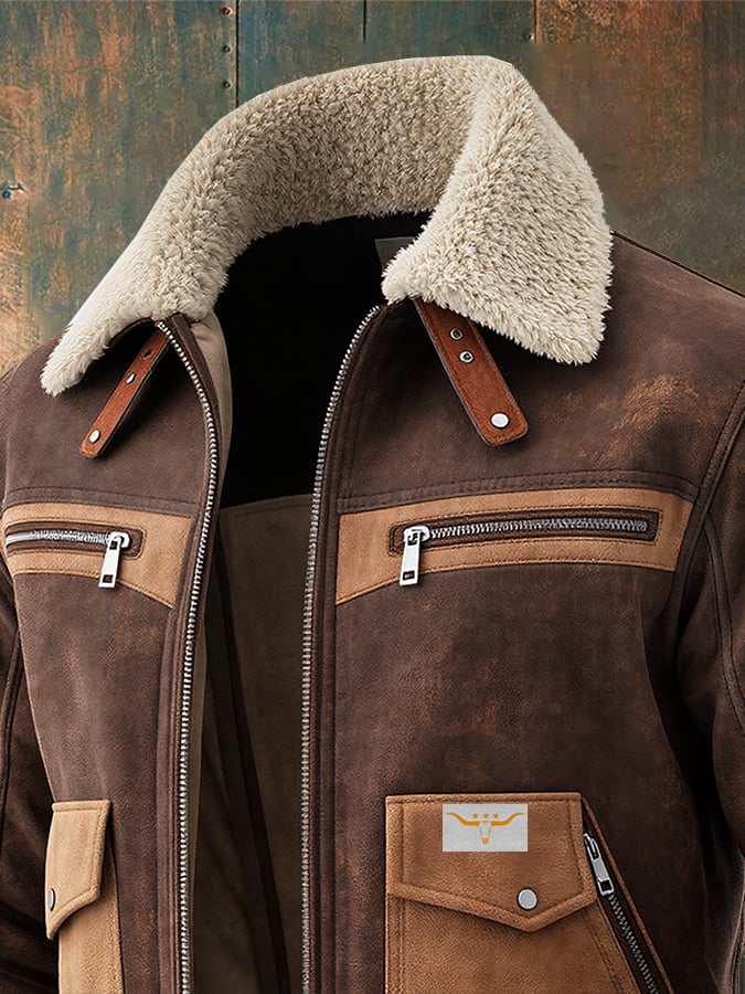 Fran | Brown Minka Bomber Jacket with Cozy Sherpa Collar - nadiazagreb