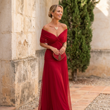 Elegantna maxi haljina za zabavu s dekolteom u obliku srca