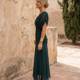 Elegantna maxi haljina za zabavu s dekolteom u obliku srca