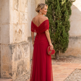 Elegantna maxi haljina za zabavu s dekolteom u obliku srca
