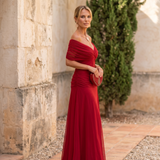 Elegantna maxi haljina za zabavu s dekolteom u obliku srca