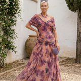 Elegantna maxi haljina za zabavu s dekolteom u obliku srca