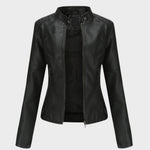 Gordana - Elegant Leather Jacket - nadiazagreb