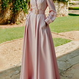 Ceryth | Elegant Midi Dress with Pleated Blazer