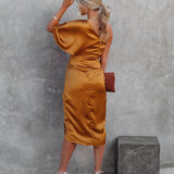 Tamari™ | Elegantna Midi Haljina od Satenastog Materijala
