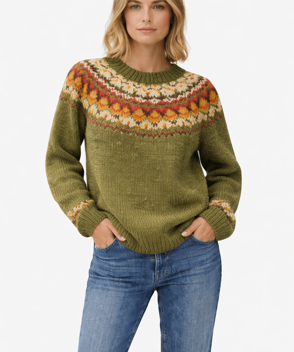 Isla – Klasični vintage pleten sweater - nadiazagreb