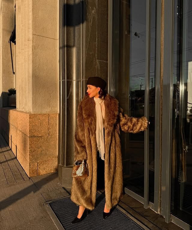 Ivica - Premium plišani umjetni mink dugi kaput - nadiazagreb