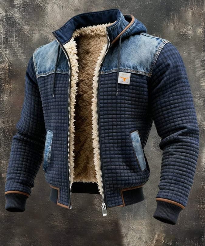 Jakov | VESTA TAMNO PLAVA S DENIM DETALJIMA - nadiazagreb