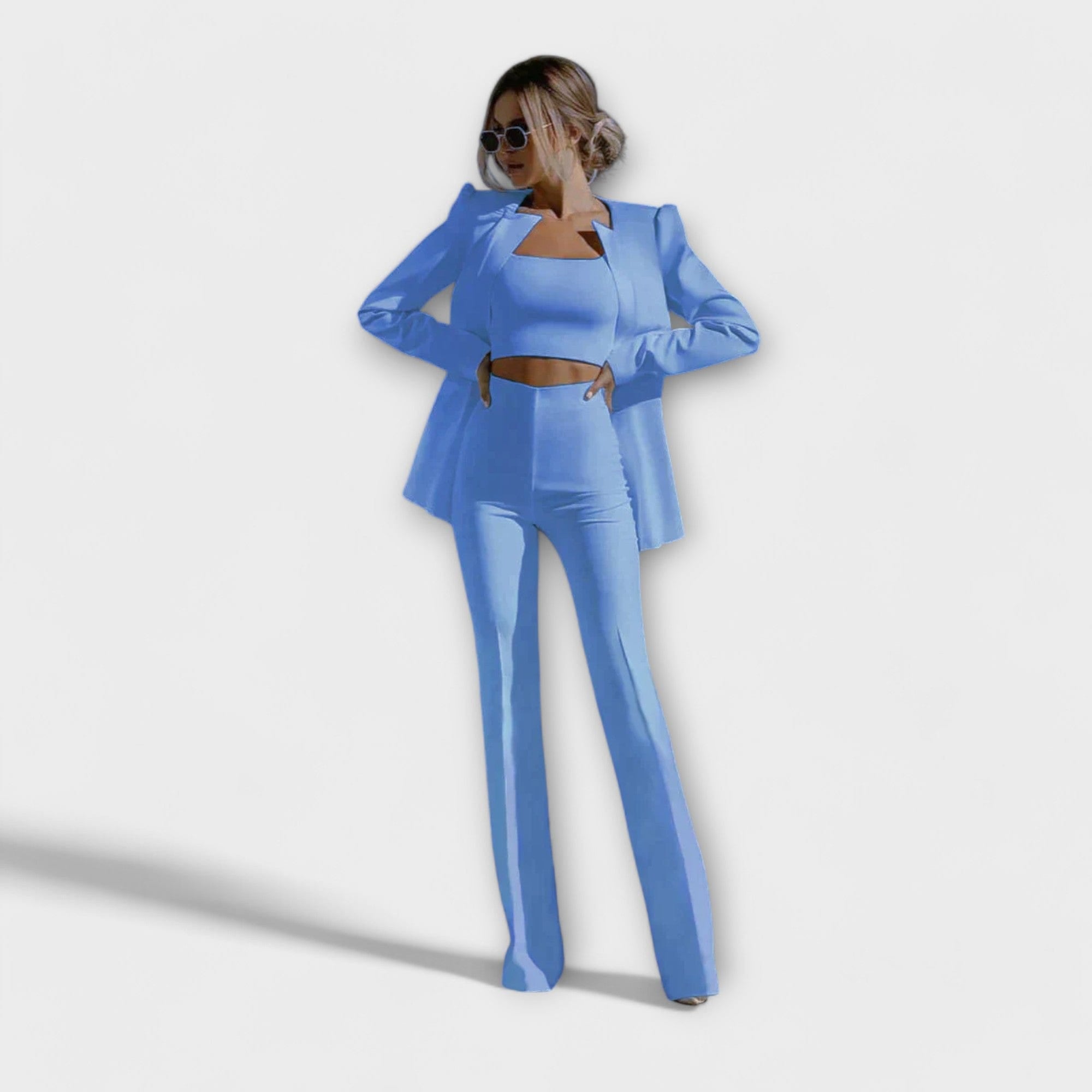 Jasmila – Elegantni set od 3 komada (Blejzer, Top, Hlače) - nadiazagreb
