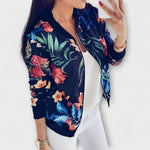 Lidia™ | Stilizirana bomber jakna s cvjetnim printom - nadiazagreb