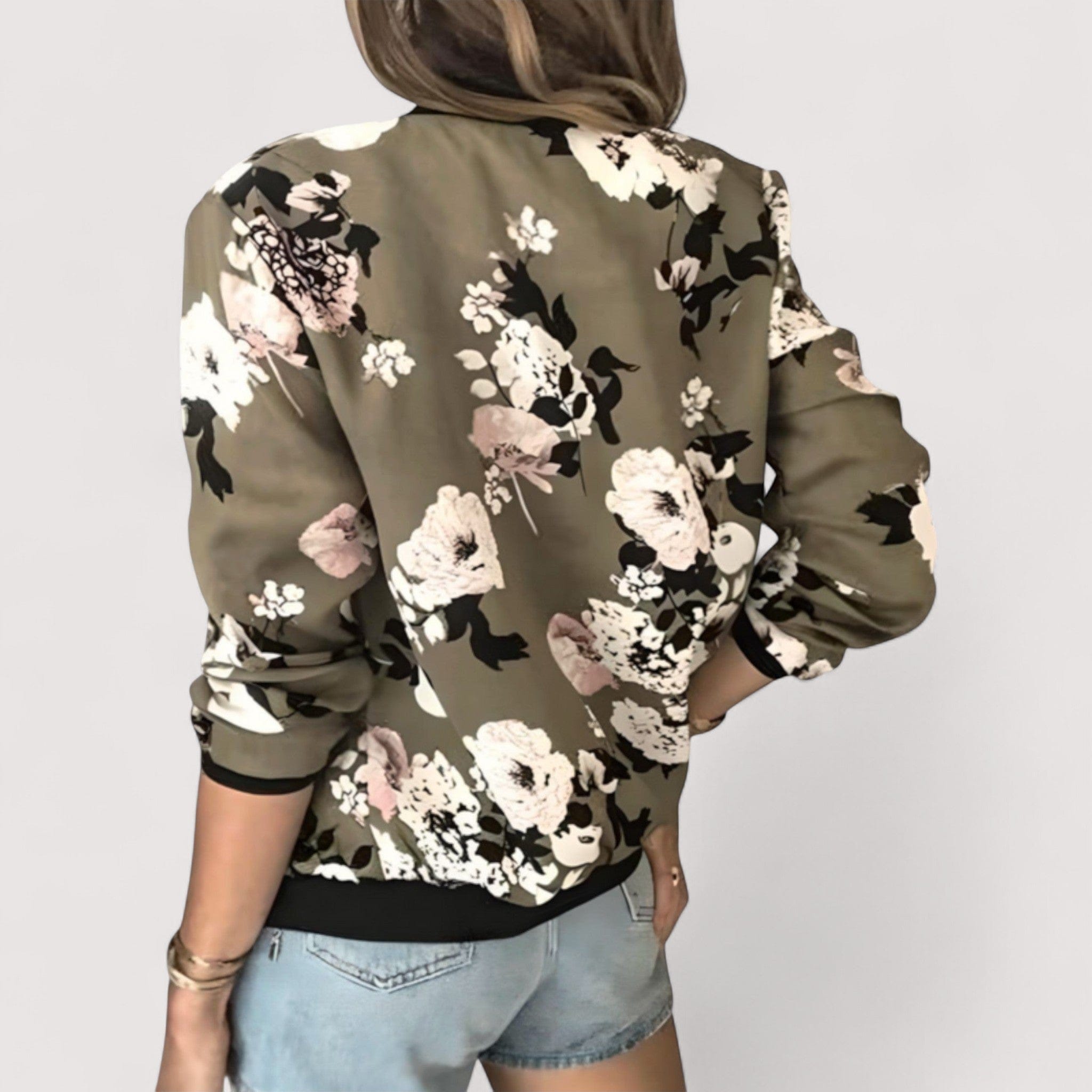 Lidia™ | Stilizirana bomber jakna s cvjetnim printom - nadiazagreb