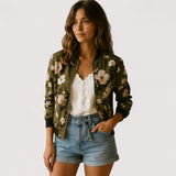 Lidia™ | Stilizirana bomber jakna s cvjetnim printom - nadiazagreb