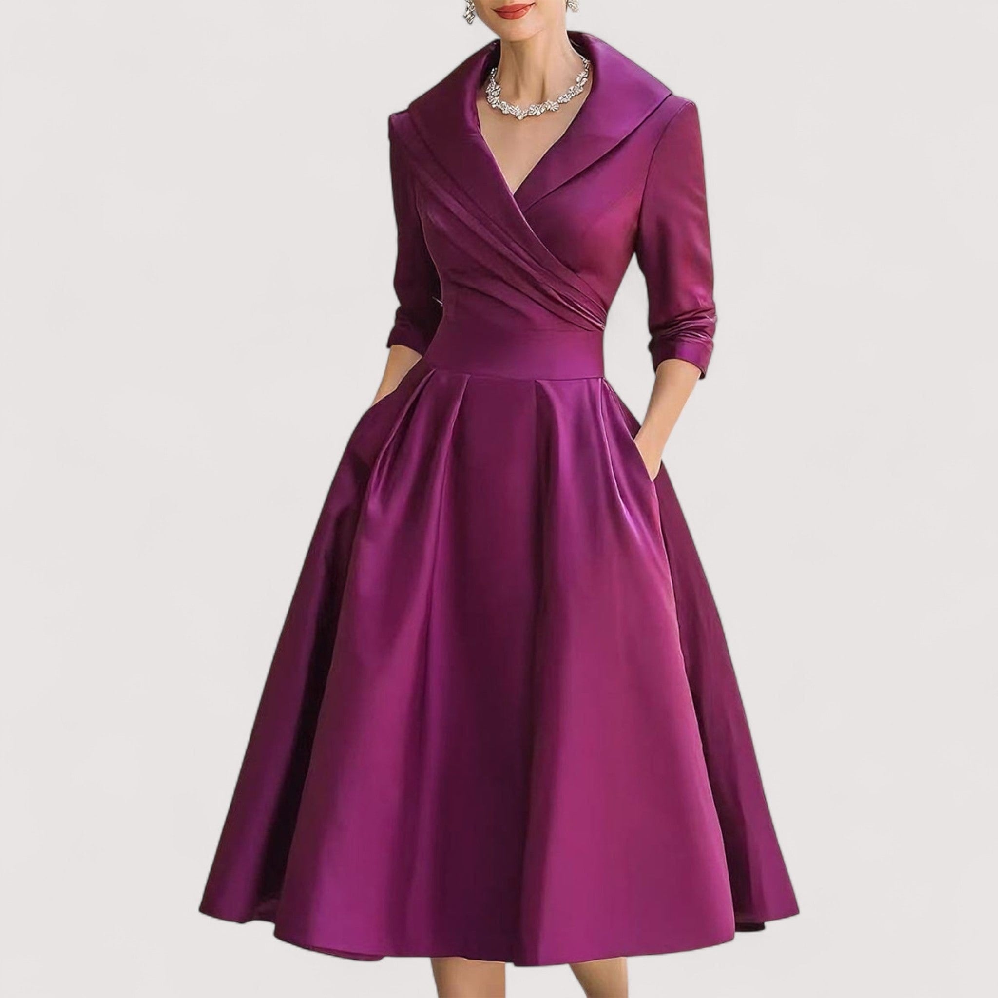 Lorenza™ | Midi Satin Dress - nadiazagreb