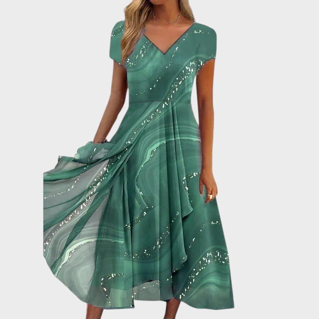 Lucija™ – Elegantna midi haljina s V - izrezom - nadiazagreb