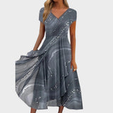 Lucija™ – Elegantna midi haljina s V - izrezom - nadiazagreb