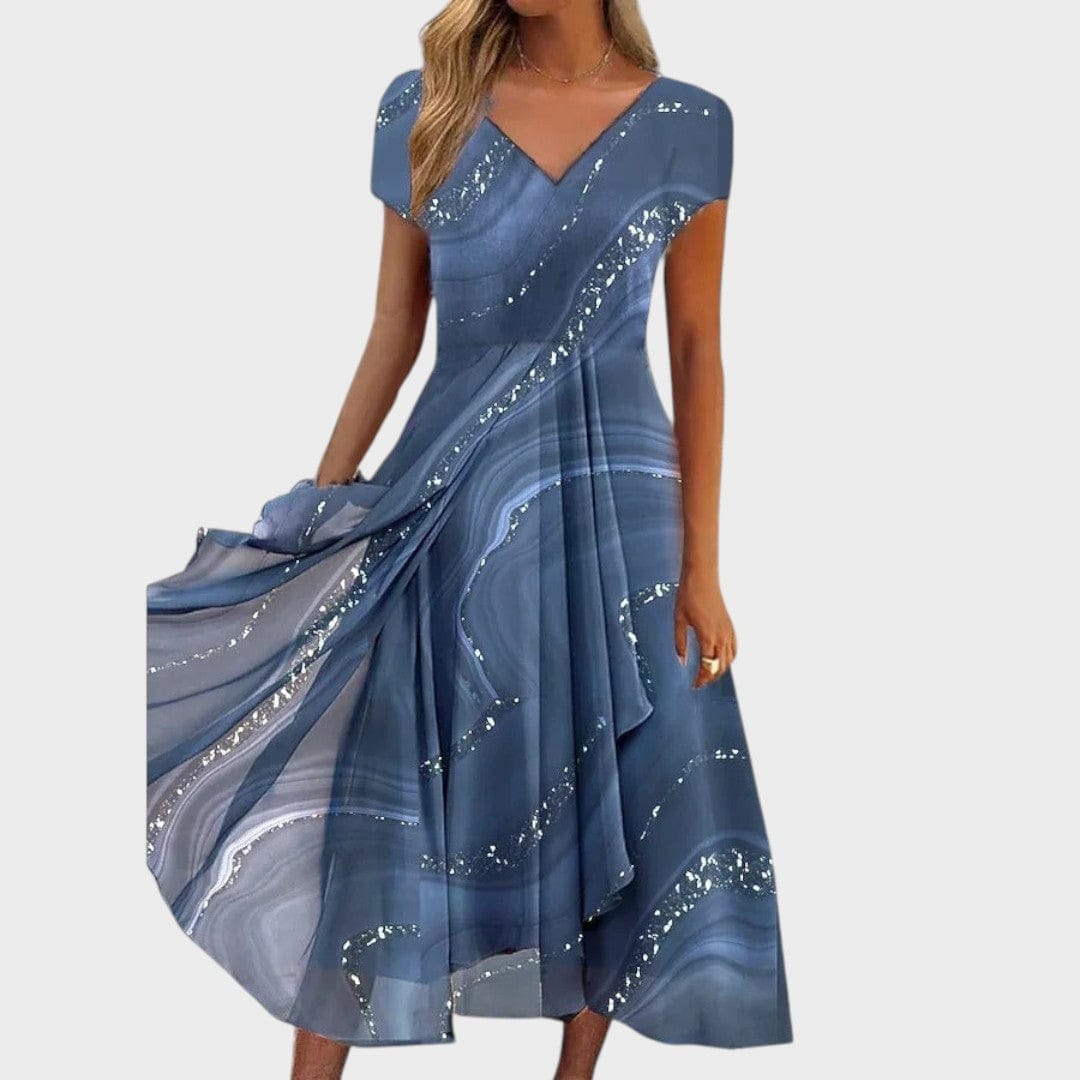 Lucija™ – Elegantna midi haljina s V - izrezom - nadiazagreb