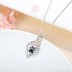Lucky Paw Necklace with Heart, Bone, and Infinity Symbol - nadiazagreb
