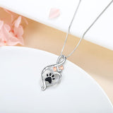 Lucky Paw Necklace with Heart, Bone, and Infinity Symbol - nadiazagreb