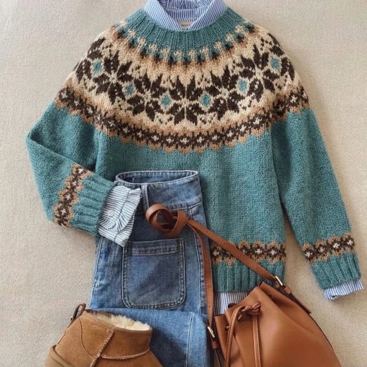 Lydia – Klasični vintage pleten sweater - nadiazagreb
