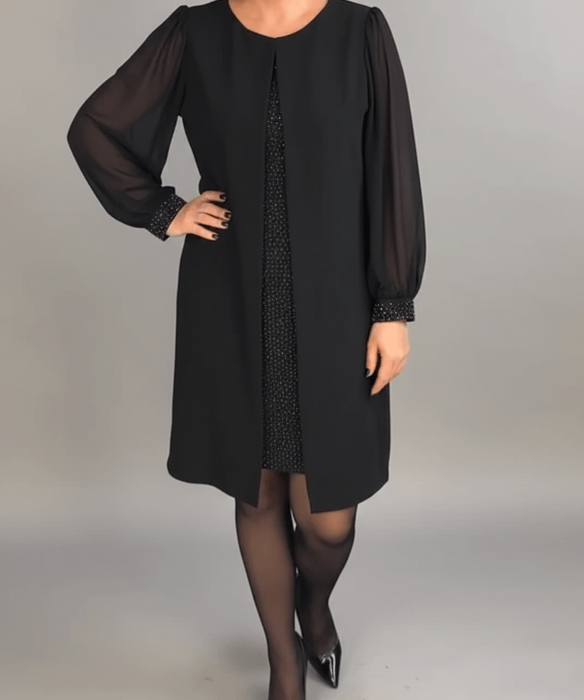 Marian | Elegantna haljina od šifona sa šljokicama - nadiazagreb