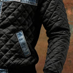 MATEO | CRNA JAKNA S DENIM DETALJIMA - nadiazagreb
