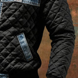 MATEO | CRNA JAKNA S DENIM DETALJIMA - nadiazagreb