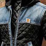MATEO | CRNA JAKNA S DENIM DETALJIMA - nadiazagreb