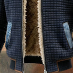 MATEO | CRNA JAKNA S DENIM DETALJIMA - nadiazagreb