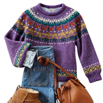 Mira – Klasični vintage pleten sweater - nadiazagreb