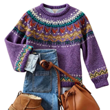 Mira – Klasični vintage pleten sweater - nadiazagreb