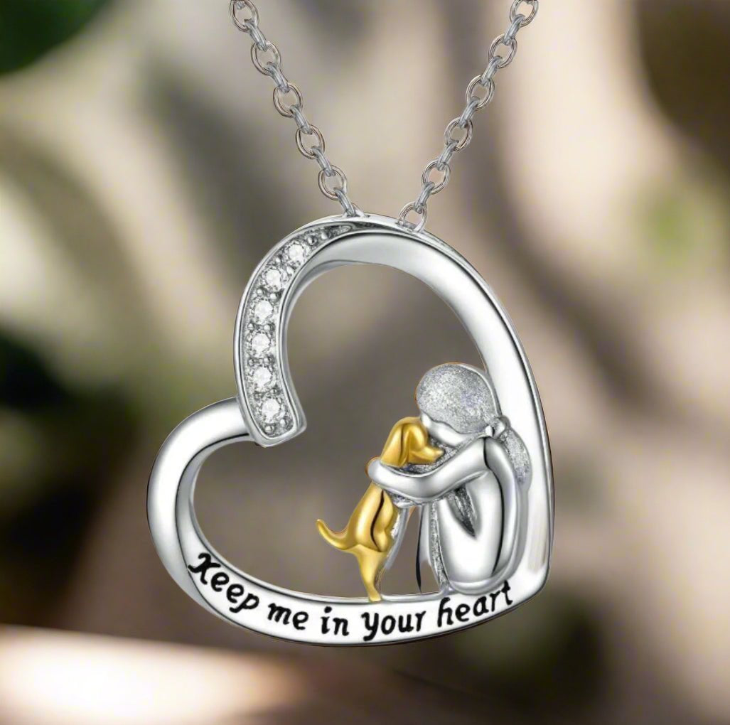 Necklace with Heart and Dog - nadiazagreb